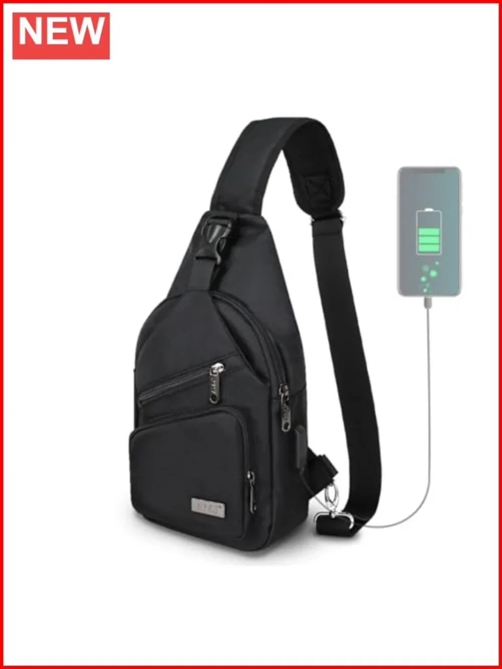 Crossbody Sling Bag with Adjustable Strap for Hiking Travel